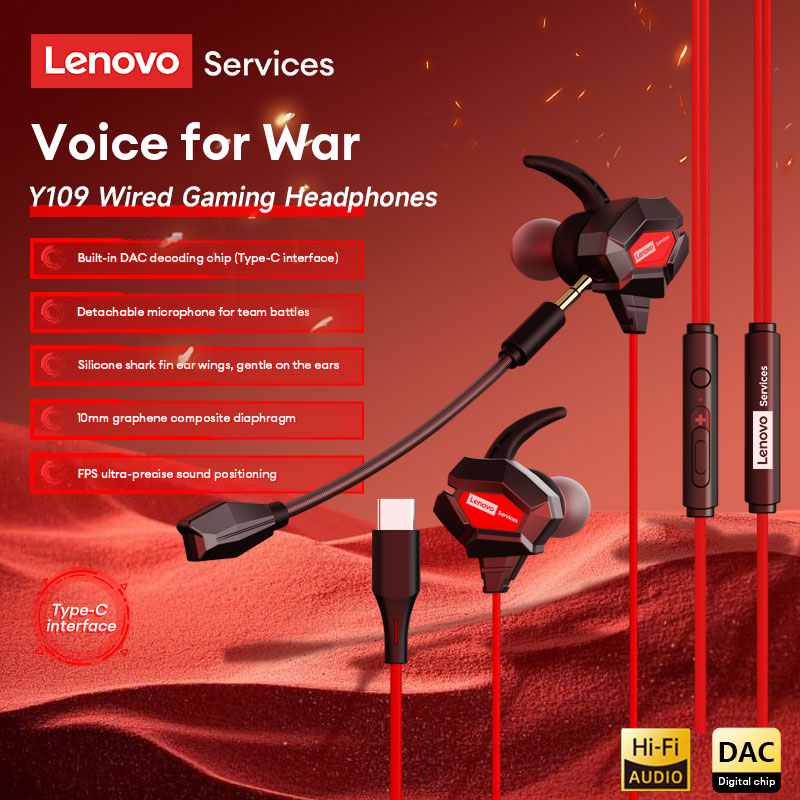 Esports Gaming Phone - Fone de Ouvido Gamer Lenovo Y109