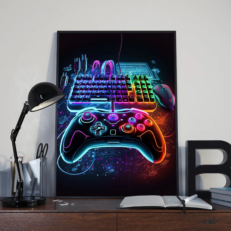 Pôster Moderno Neon Pop Cool p - Esports Gaming Youtube avaliação e preço