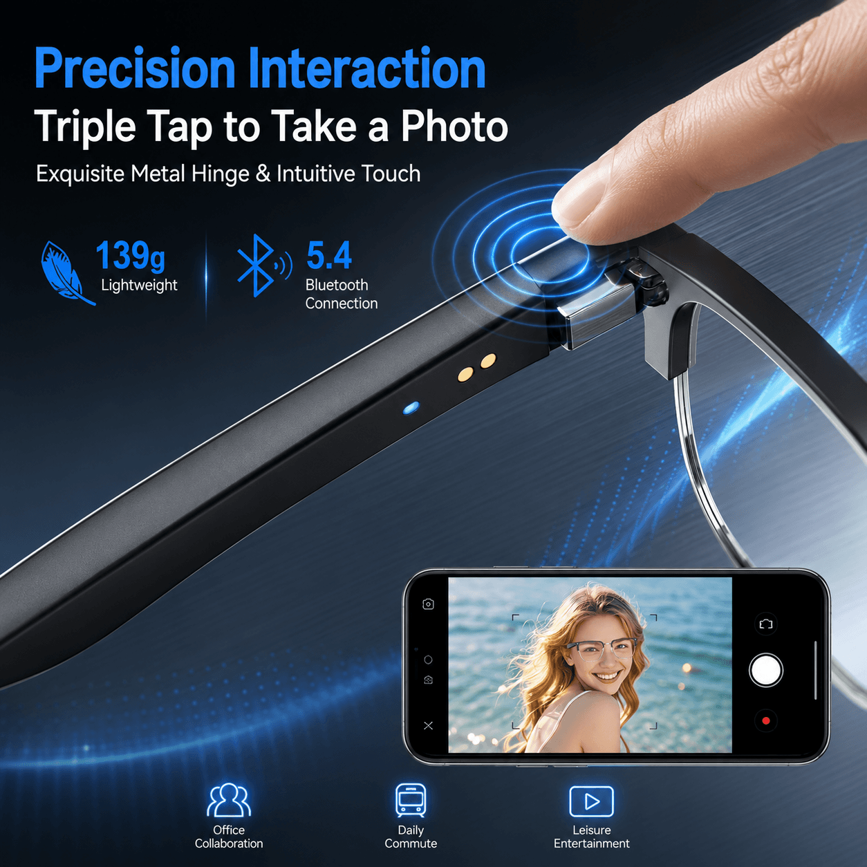 Óculos Inteligentes AIMB V2 co - Gaming Glasses Blue avaliação e preço