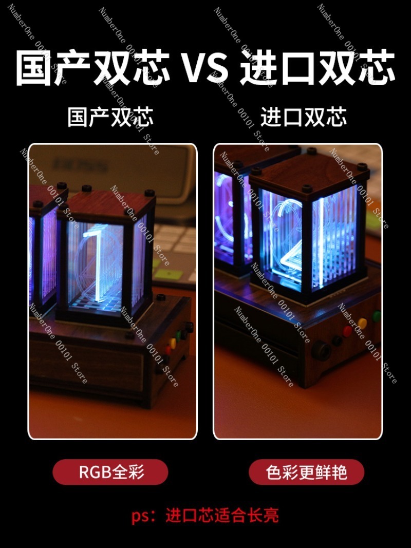 Relógio de tubo brilhante rgb, - Esports Gaming Youtube avaliação e preço
